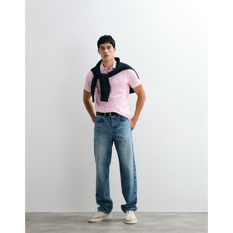 Polo Ralph Lauren slim custom knit short sleeve in baby pink