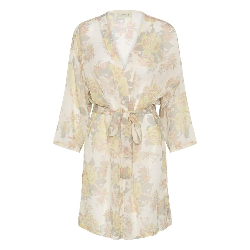 Cream Kimono CRDanica světle žlutá / světle šedá / růžová / bílá