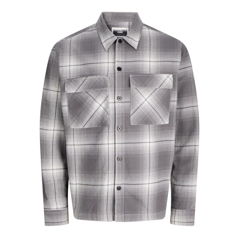 Jack & Jones Junior Košile Charlie Check šedá / světle šedá /