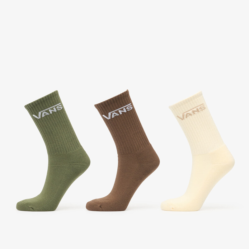 Ponožky Vans Rox Classic Crew Socks Green/ White/Brown S