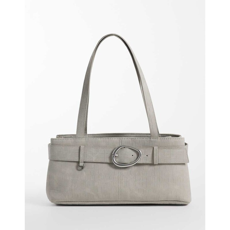 Cotton On Maeve underarm bag in grey-Pink