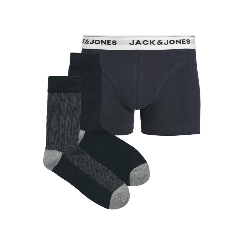 JACK & JONES Boxerky JACORDINARY námořnická modř / tmavě červená