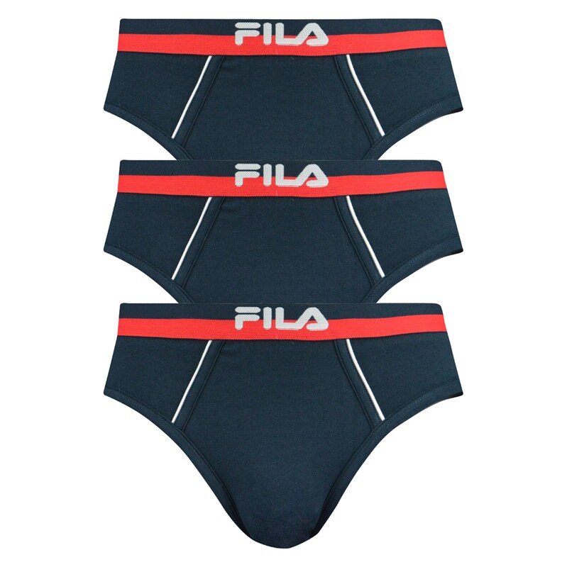 FILA Slipy marine modrá / červená / bílá