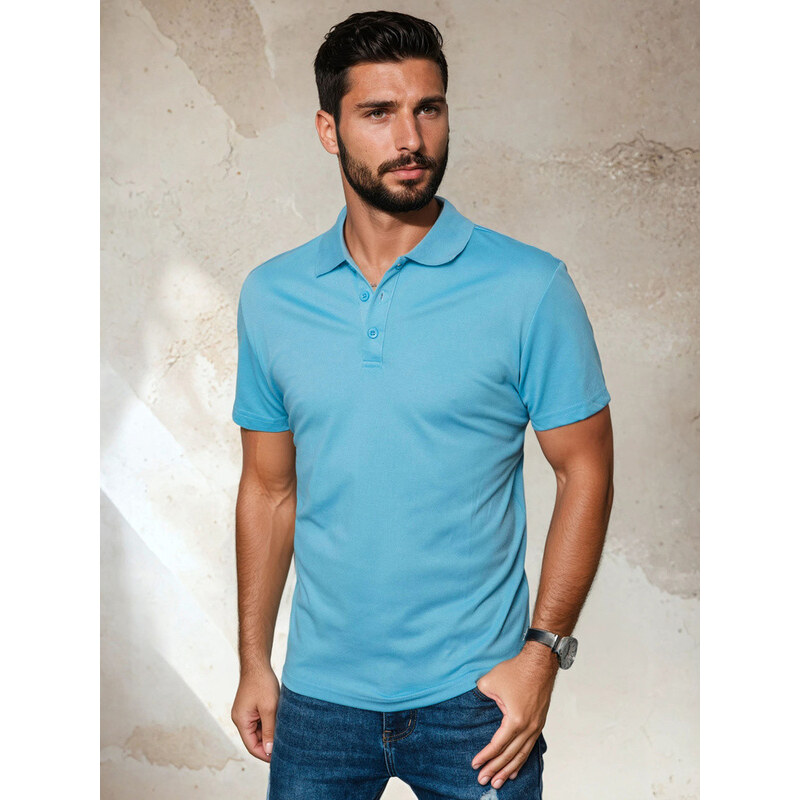 Modrá pánská polokošile FashionStreet PX0552