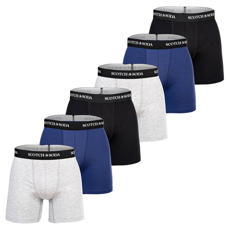 SCOTCH & SODA Boxerky tmavě modrá / antracitová / tmavě šedá /