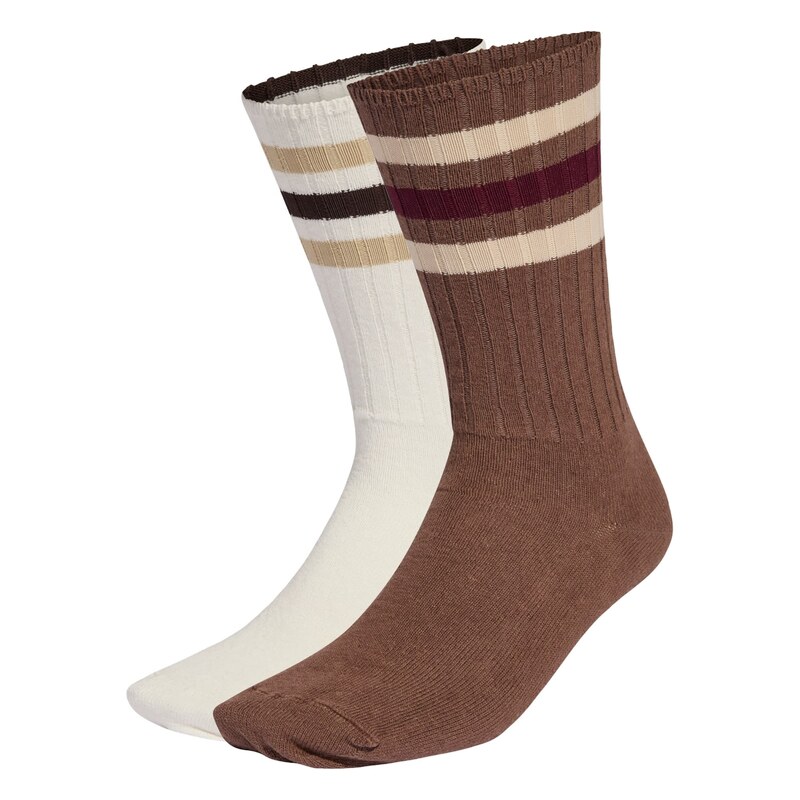 ADIDAS ORIGINALS Ponožky Ribbed Crew 2 Pairs tmavě hnědá /