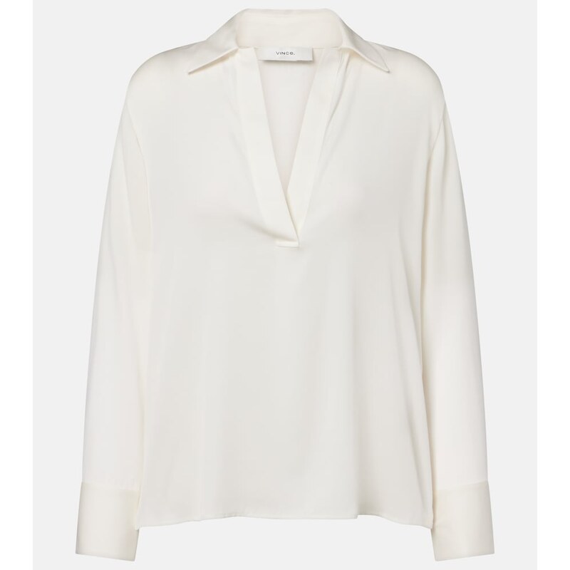 Vince Silk-blend blouse