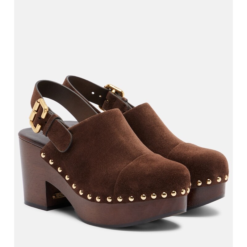 Chloe ChloÃ Jeannette suede clogs