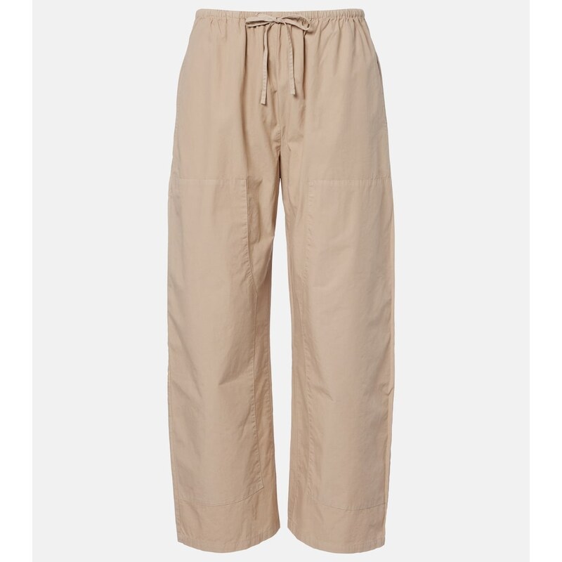 Leset Kyoto cotton cropped wide-leg pants