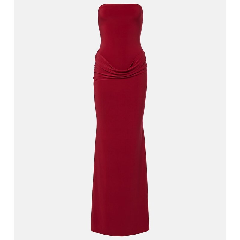 Bananhot Elice draped cotton maxi dress
