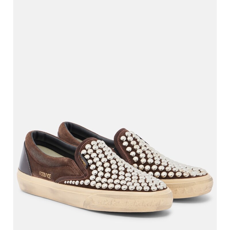 Golden Goose VCE studded suede slip-on sneakers