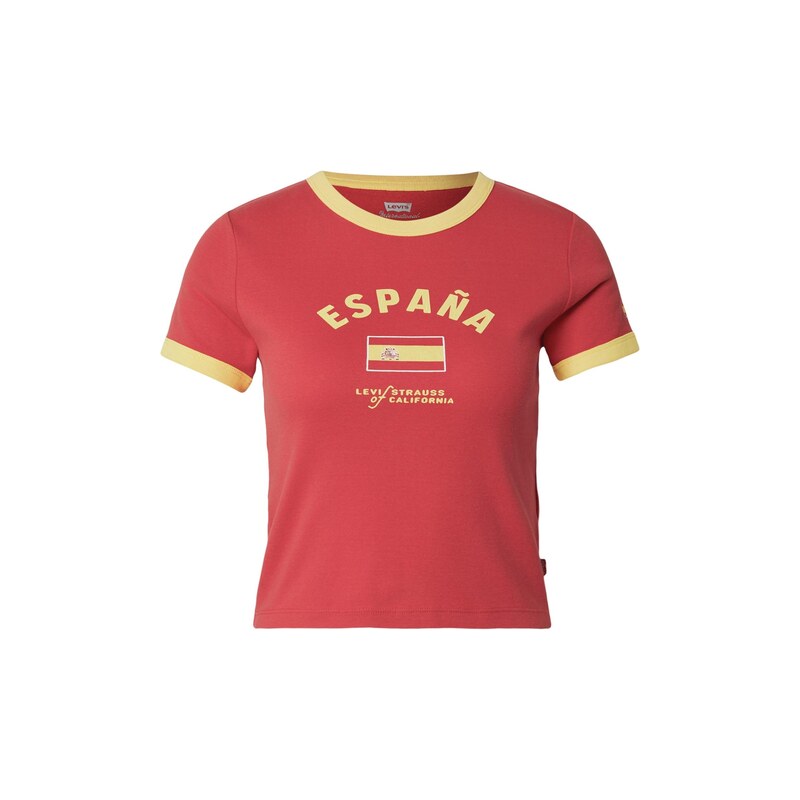 LEVIS  Tričko Spain Ringer Tee žlutá / červená