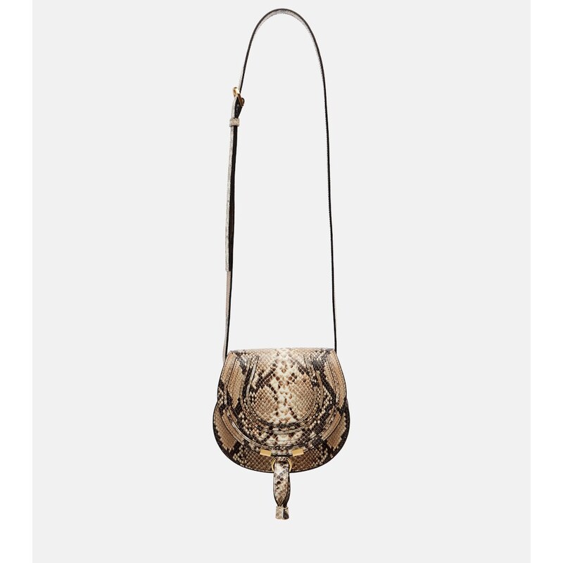 Chloe ChloÃ Marcie Mini snake-effect leather crossbody bag