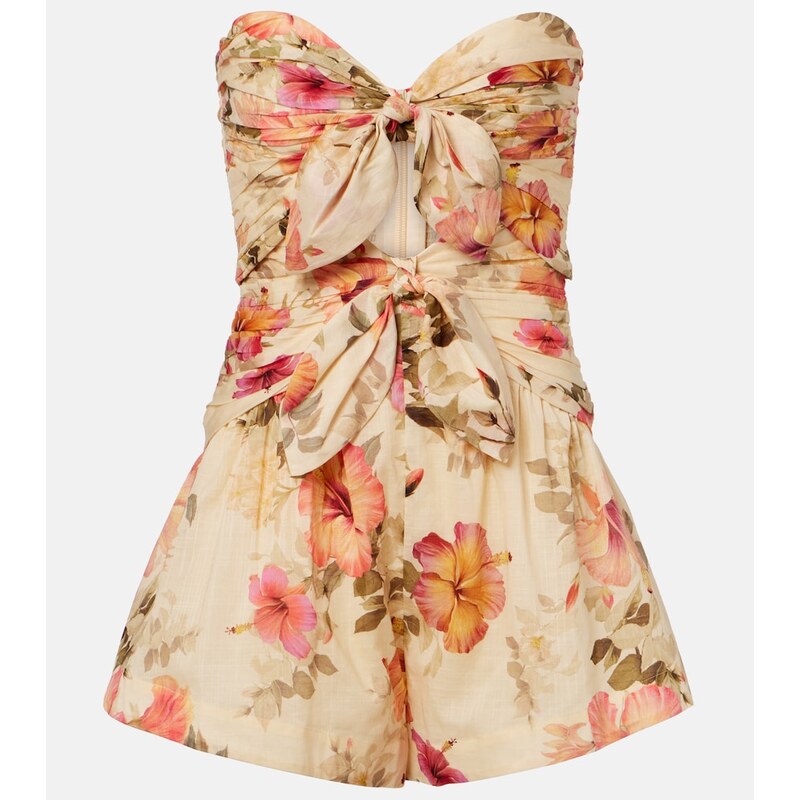 Zimmermann Mahon floral cotton romper