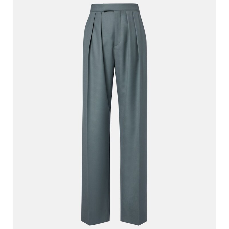 Chloé Pleated kalhoty ve tmavém šedém odstíně