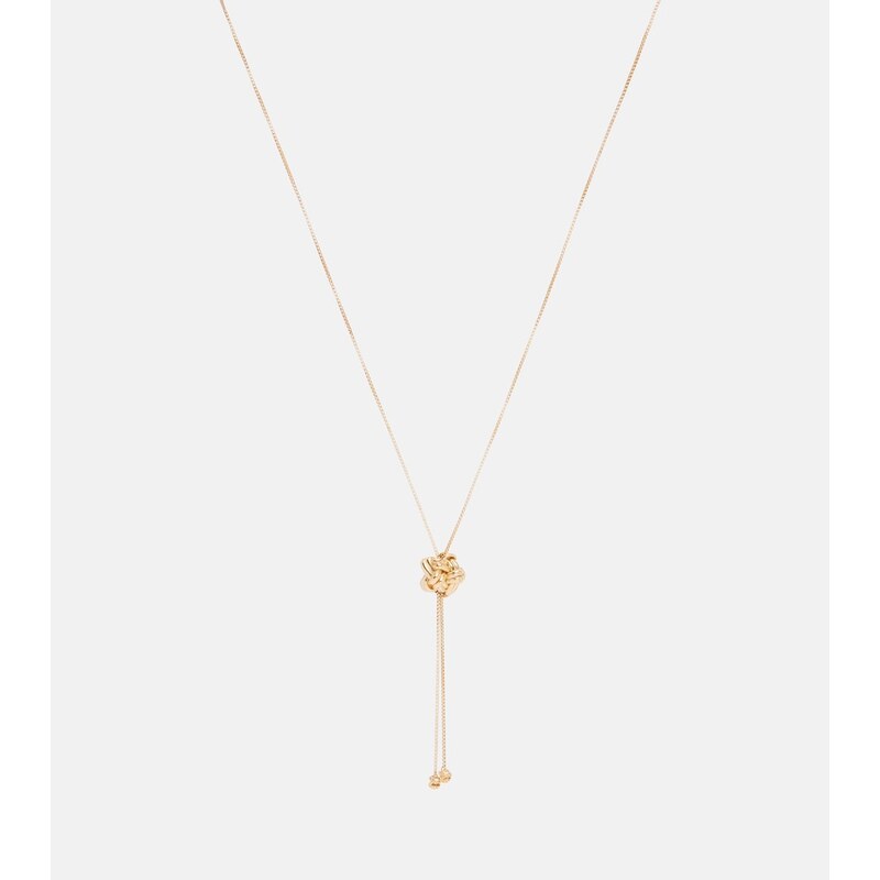Bottega Veneta Knot gold-plated silver necklace