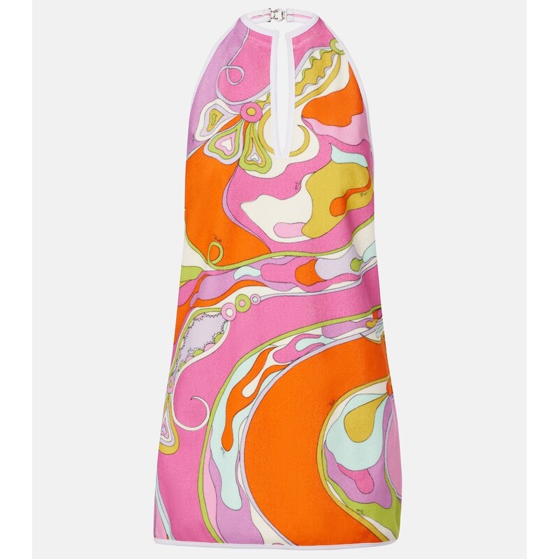 Pucci Orchidee cotton-blend terry minidress