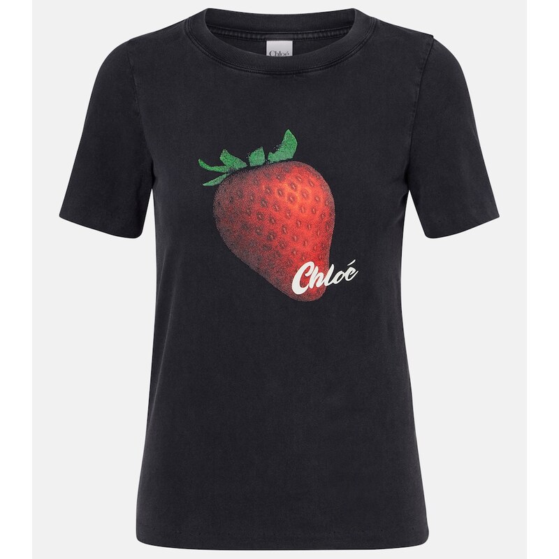 Chloe ChloÃ Printed cotton jersey T-shirt