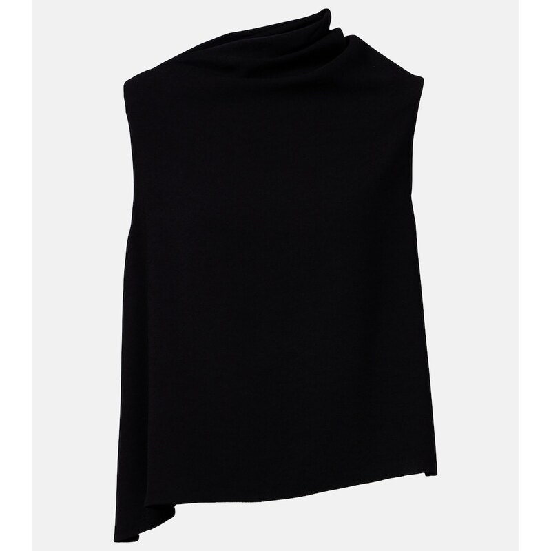 Vince Draped asymmetric crÃªpe top