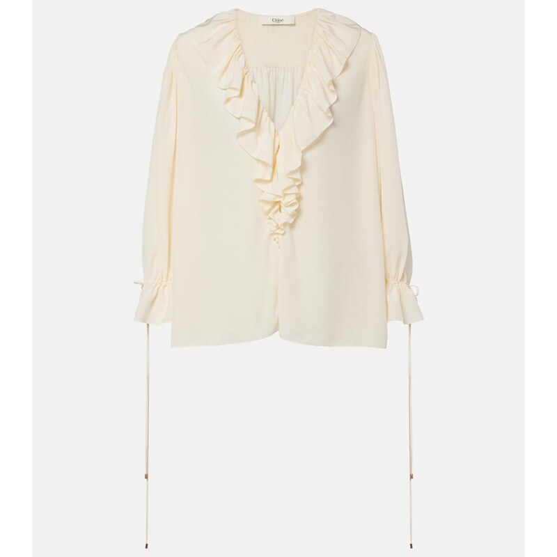 Chloe ChloÃ Ruffled silk blouse