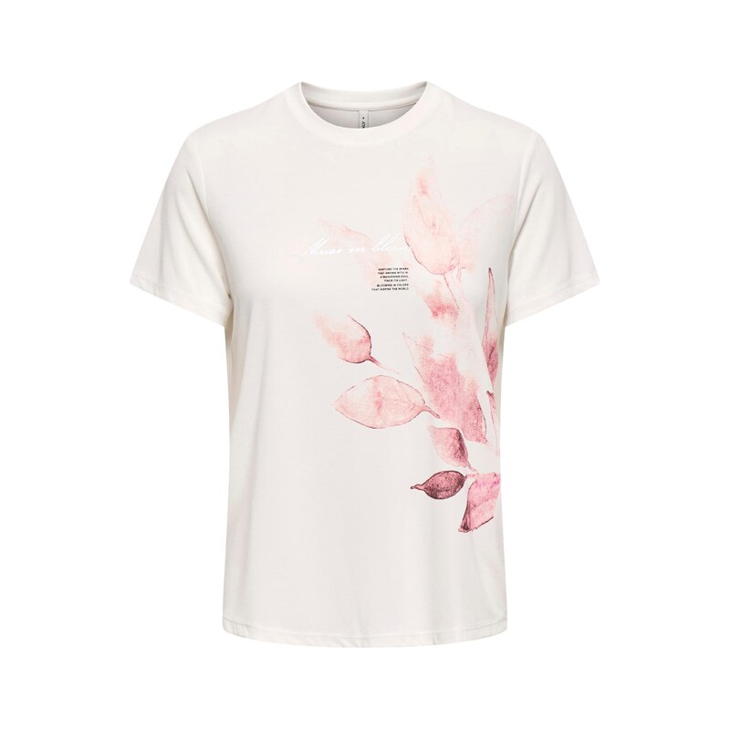 ONLY Tričko ONLFREE pudrová / černá / stříbrná / offwhite