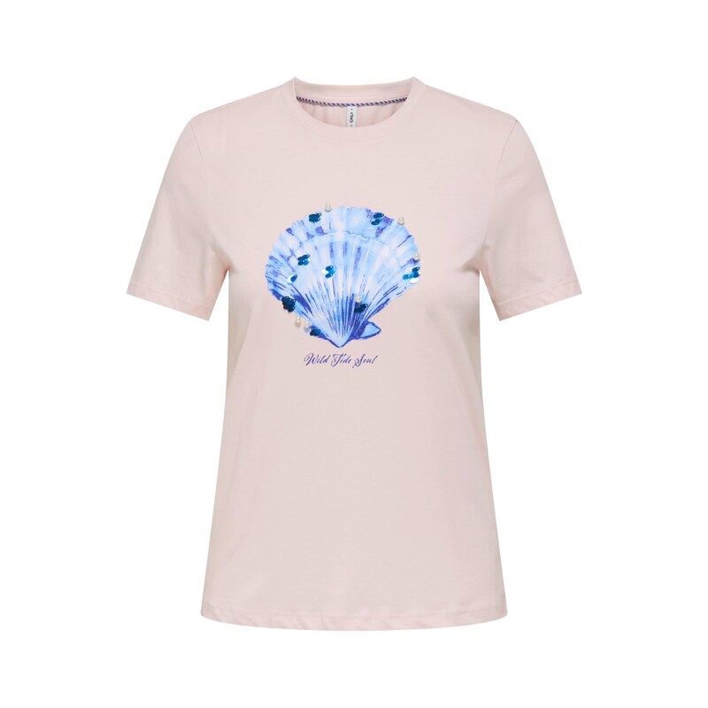 ONLY Tričko ONLKITA modrá / azurová / šedá / offwhite