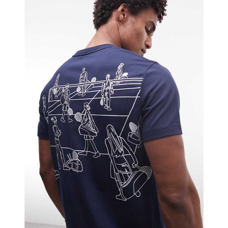Lacoste Tennis Performance technical graphic logo jersey with