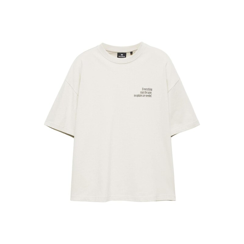 Pull&Bear Tričko světle šedá / tmavě šedá