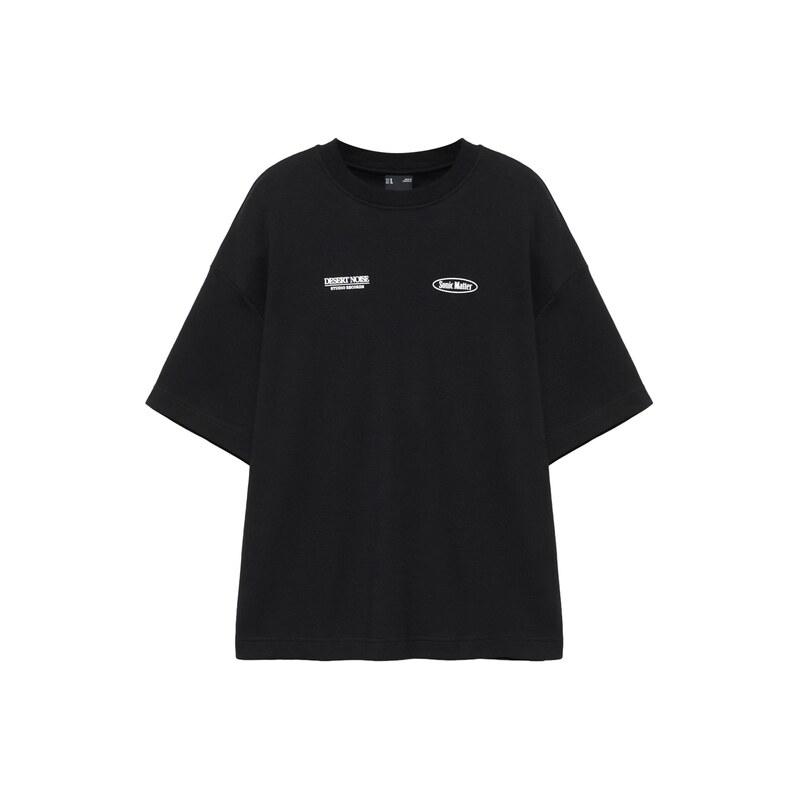Pull&Bear Tričko MAYO světle šedá / černá / bílá