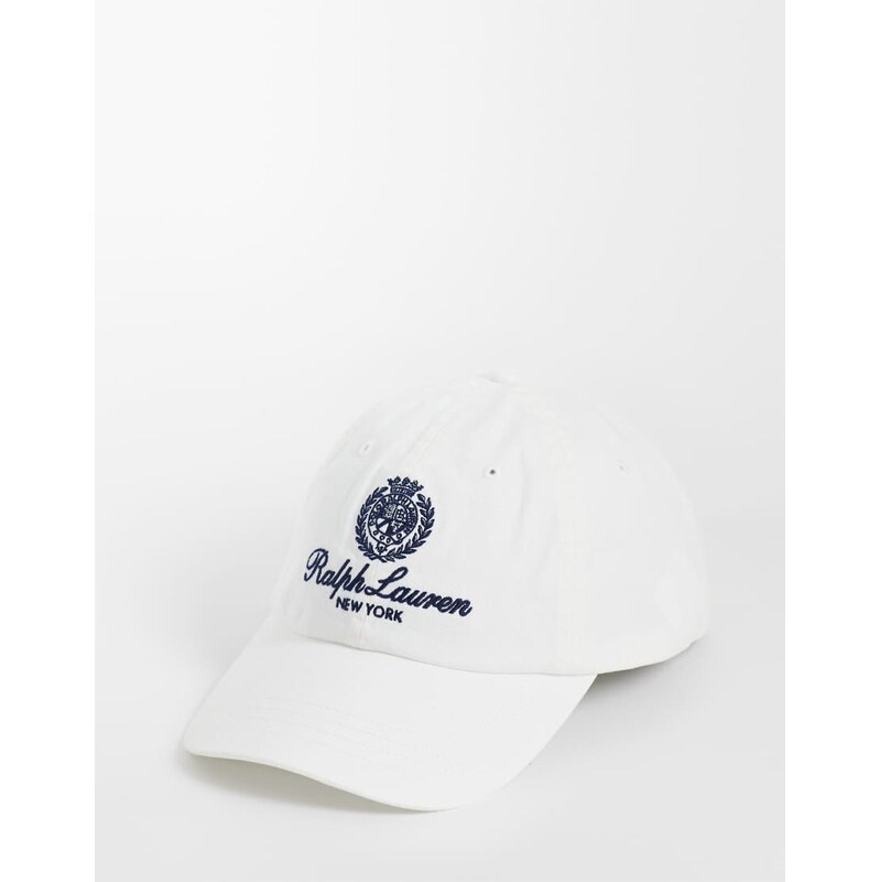 Polo Ralph Lauren vintage tennis logo baseball cap in white