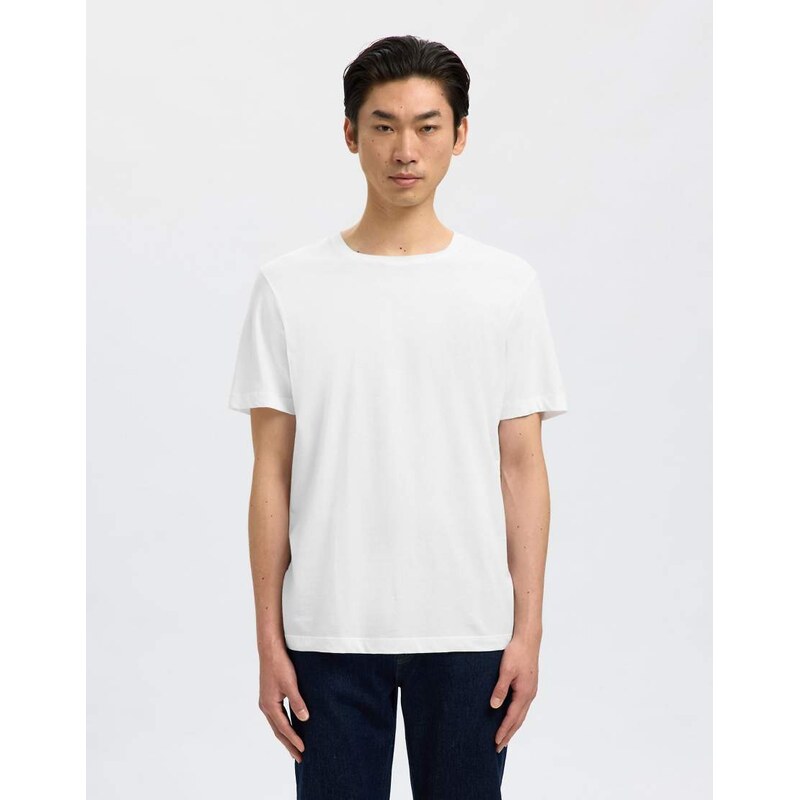 Selected T-shirt in bright white