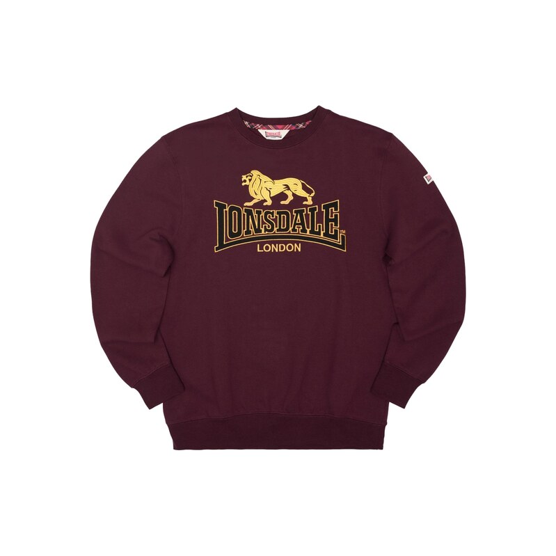 LONSDALE Mikina LAWINS žlutá / bordó / černá