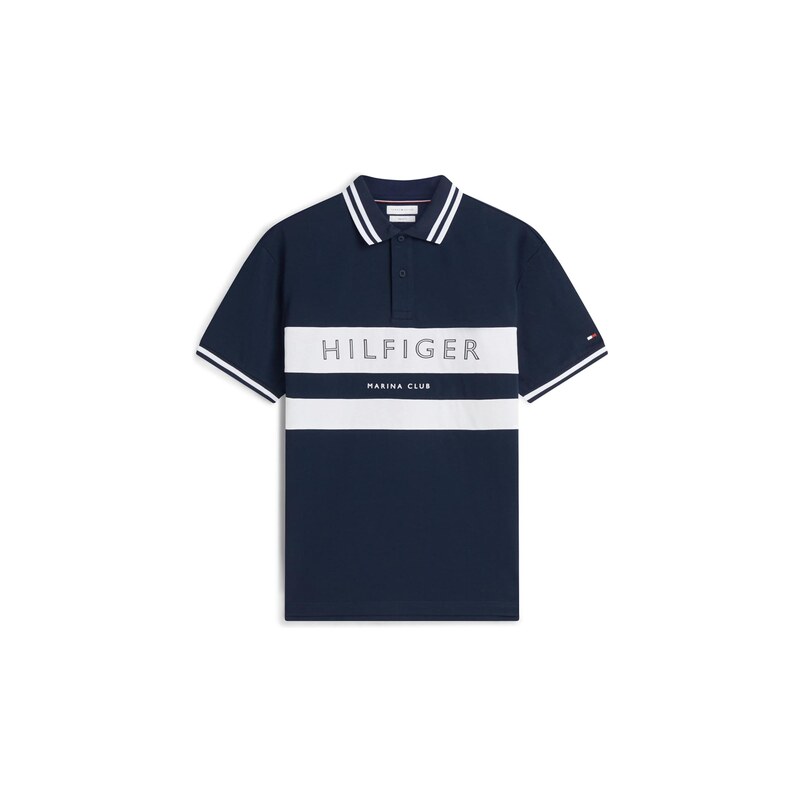 TOMMY HILFIGER Tričko marine modrá / bílá