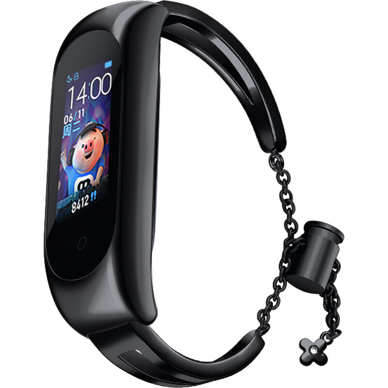 Hurtel Kovový náramek pro Xiaomi Mi Band 3 / 4 / 5 / 6 pásek -