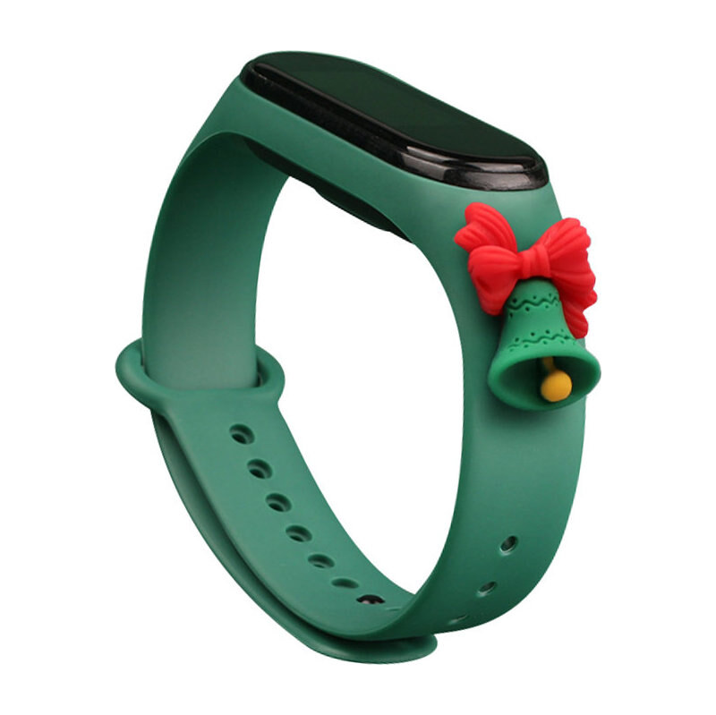 Hurtel Vánoční silikonový řemínek pro Xiaomi Mi Band 3 / 4 s
