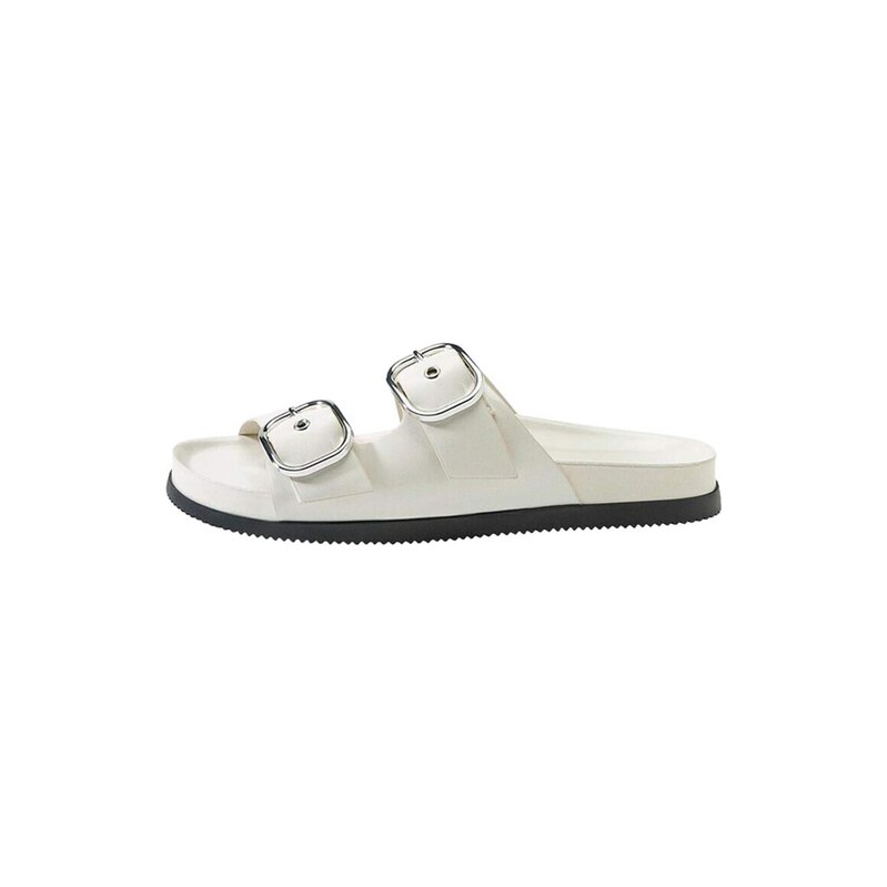 Bershka Pantofle bílá
