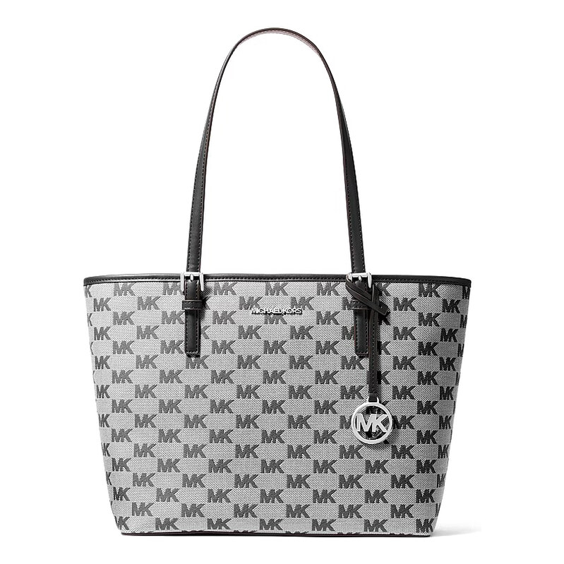 Michael Kors plátěná kabelka přes rameno logo černá