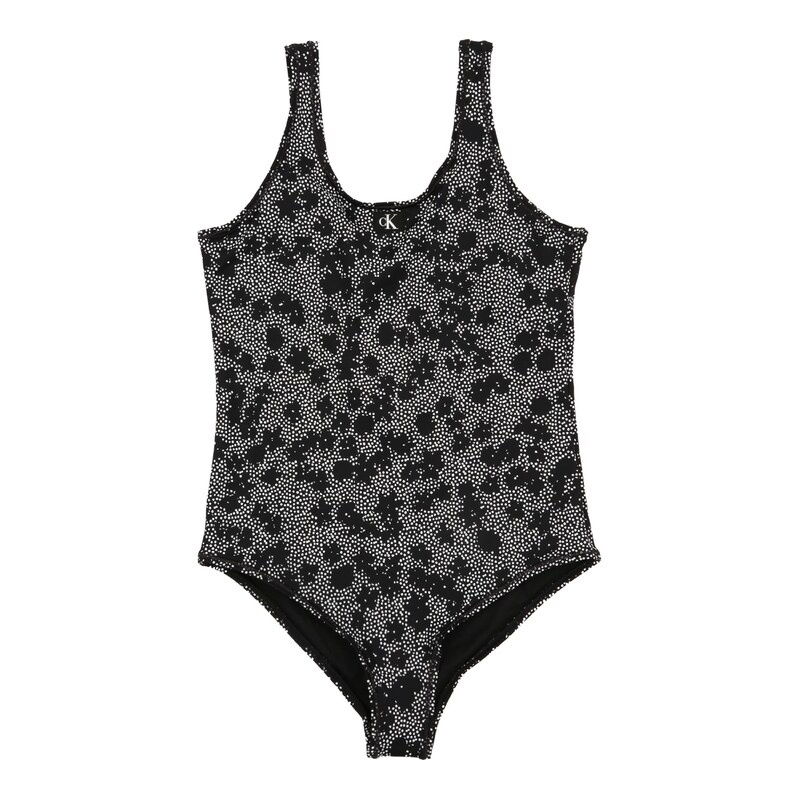Calvin Klein Swimwear Plavky černá / bílá