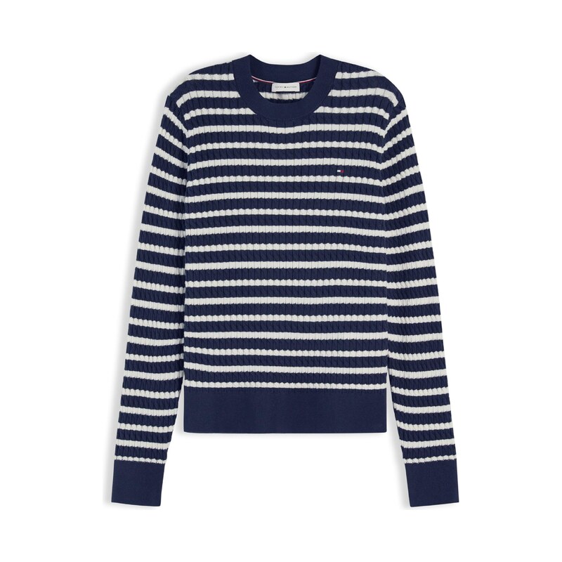TOMMY HILFIGER Svetr námořnická modř / bílá