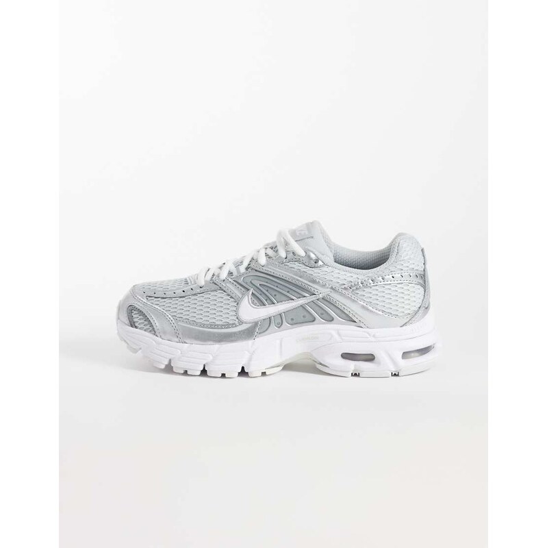 Nike Air Max Moto 2K trainers in grey and silver metallic