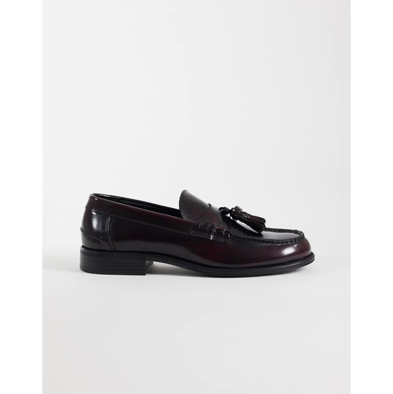 NOAK made in Portugal loafers with tassel in burgundy leather