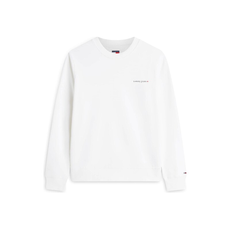 Tommy Jeans Mikina Logo černá / bílá
