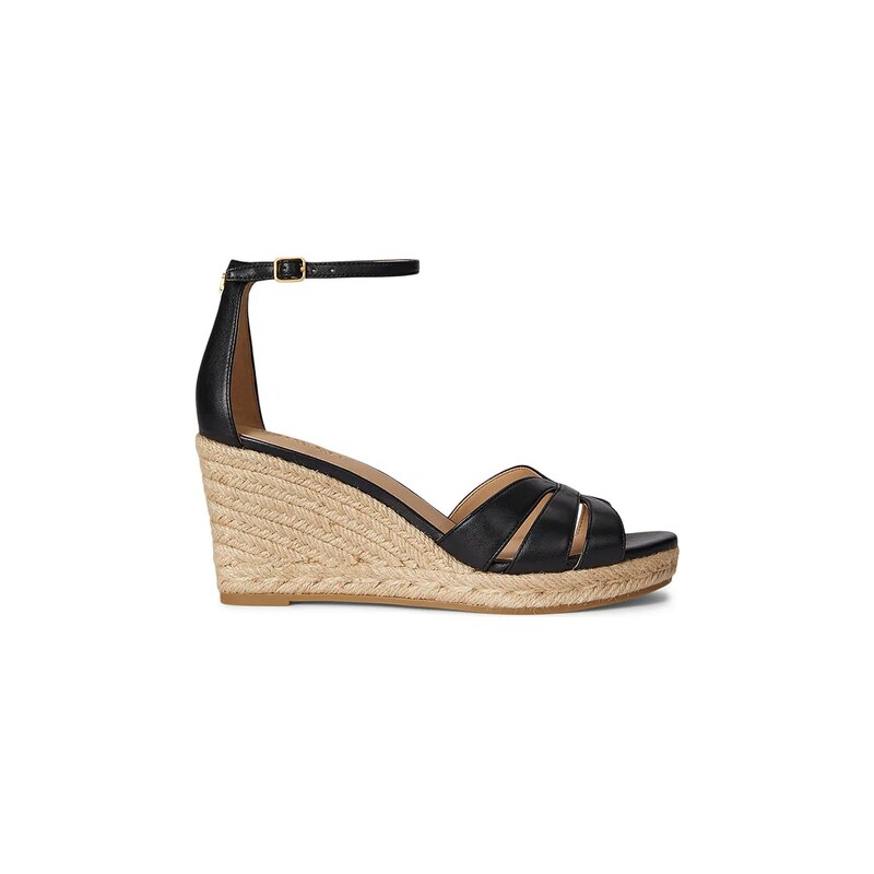 Lauren Ralph Lauren espadrily na klínku dámské kožené Nellie