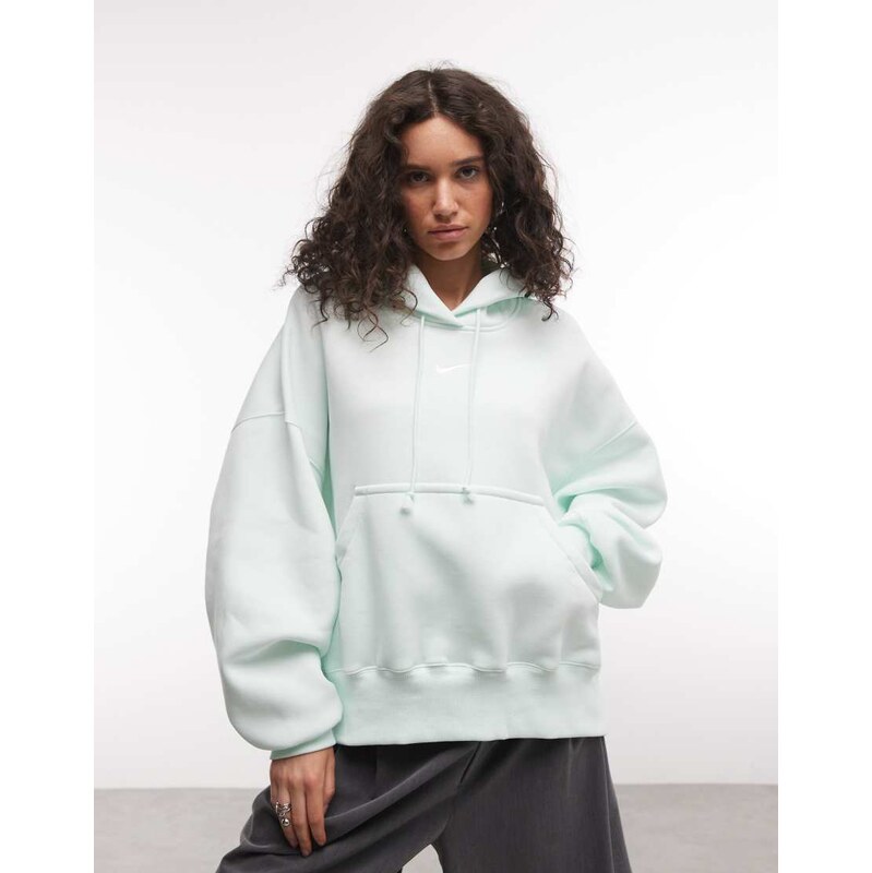 Nike Phoenix Fleece over-oversized hoodie in light green