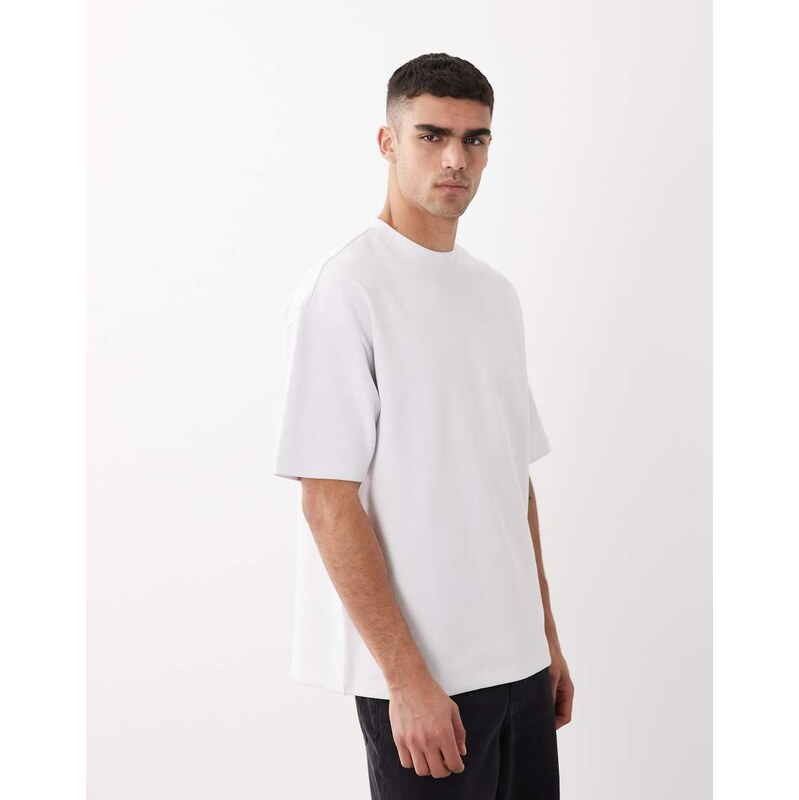 ASOS DESIGN Premium interlock oversized t-shirt in white