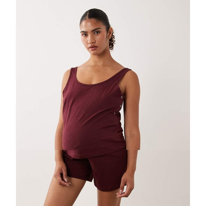 Mama.licious Mamalicious Maternity cotton vest with side poppers