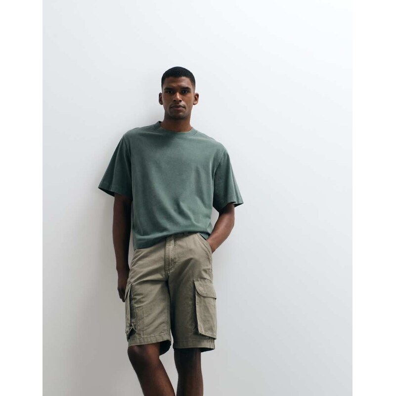 Abercrombie & Fitch cropped premium heavyweight t-shirt in