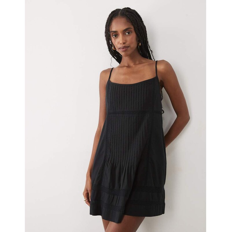 Abercrombie & Fitch square neck flowy a line mini dress with