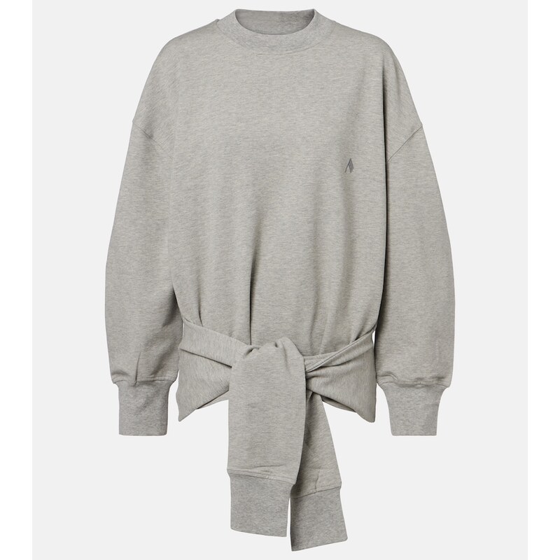 The Attico Oversized draped cotton-blend sweatshirt