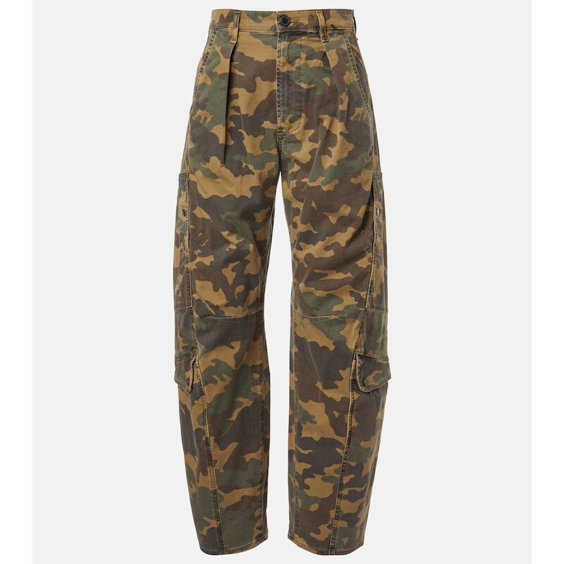 Citizens of Humanity Flight camouflage twill barrel-leg pants